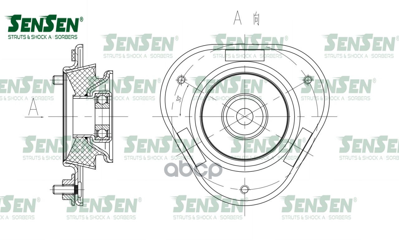 Опора Амортизатора переднего toyota corolla ee90/ae92 87-92 Sensen m61019