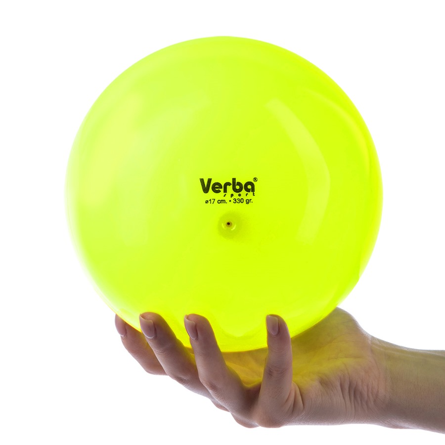 Мяч для художественной гимнастики Verba Sport однотонный лимонный 15см