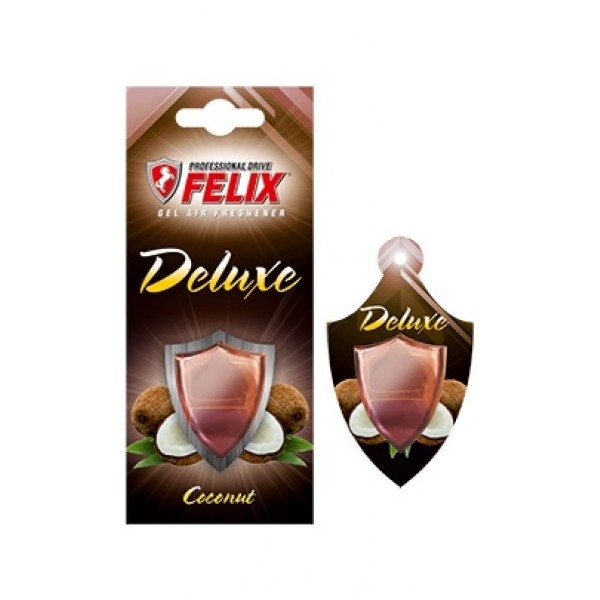 

Ароматизатор подвесной гелевый FELIX Deluxe гелевый Кокос (4,5 мл), Разноцветный