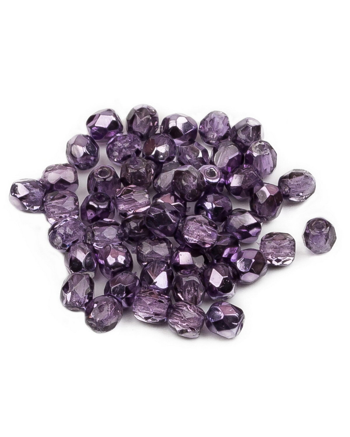 

Стеклянные чешские бусины ганеные круг р-р 3 мм Crystal Violet Metallic Ice 50шт, Фиолетовый, FP-3
