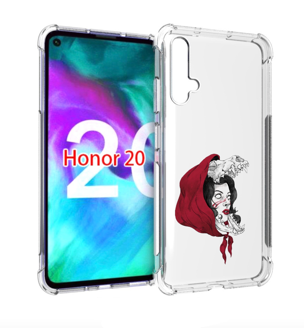 

Чехол бампер MyPads Красная шапочка и волк женский для Honor, Прозрачный, Tocco