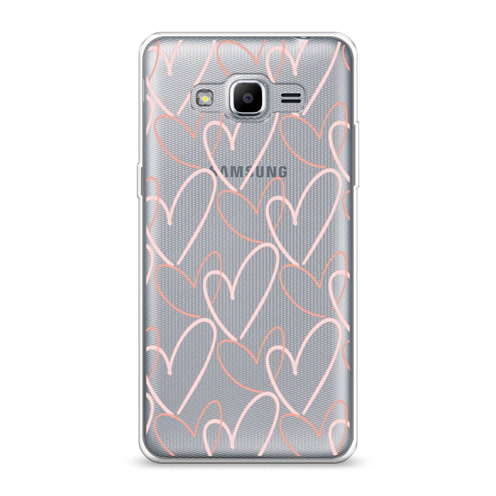 Чехол на Samsung Galaxy Grand PrimeУзор из сердечек