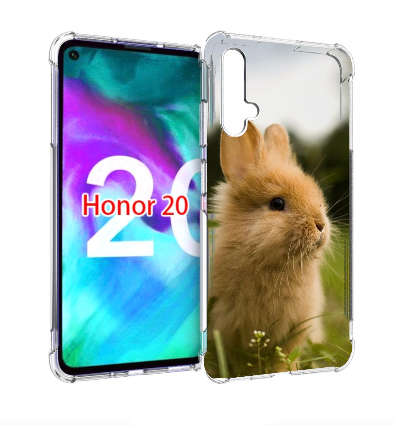 

Чехол бампер MyPads Кролик для Honor 20, Прозрачный, Tocco