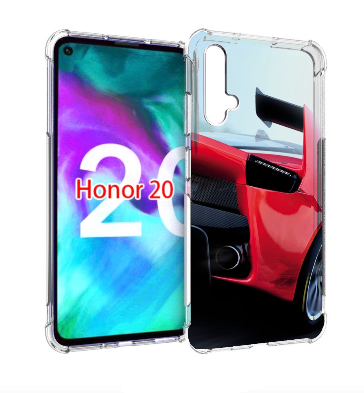 

Чехол бампер MyPads Крыло-машины мужской для Honor 20 Honor, Прозрачный, Tocco