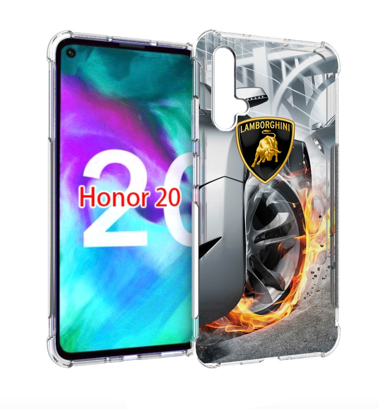 

Чехол бампер MyPads Ламборгини мужской для Honor 20, Прозрачный, Tocco