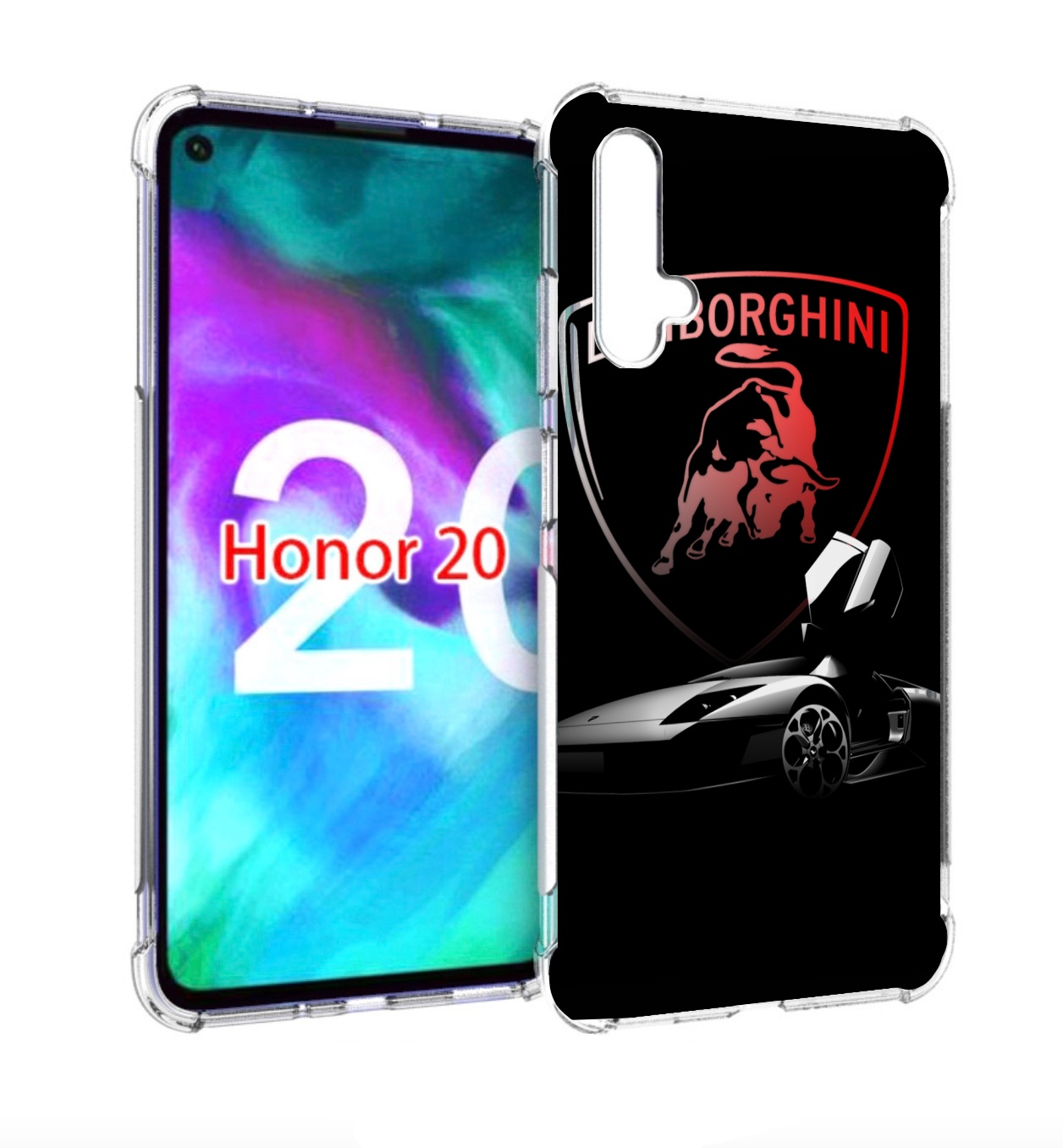 

Чехол бампер MyPads Ламборгини-black мужской для Honor 20, Прозрачный, Tocco