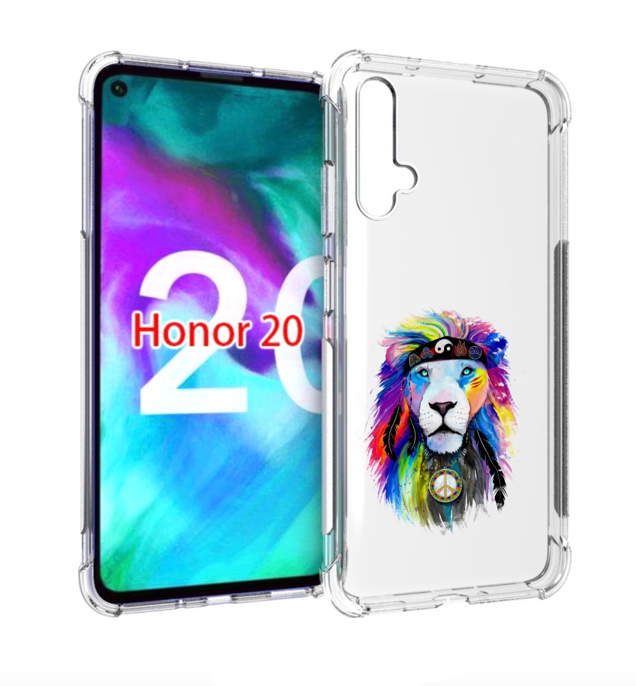 

Чехол бампер MyPads Лев 3 для Honor 20, Прозрачный, Tocco