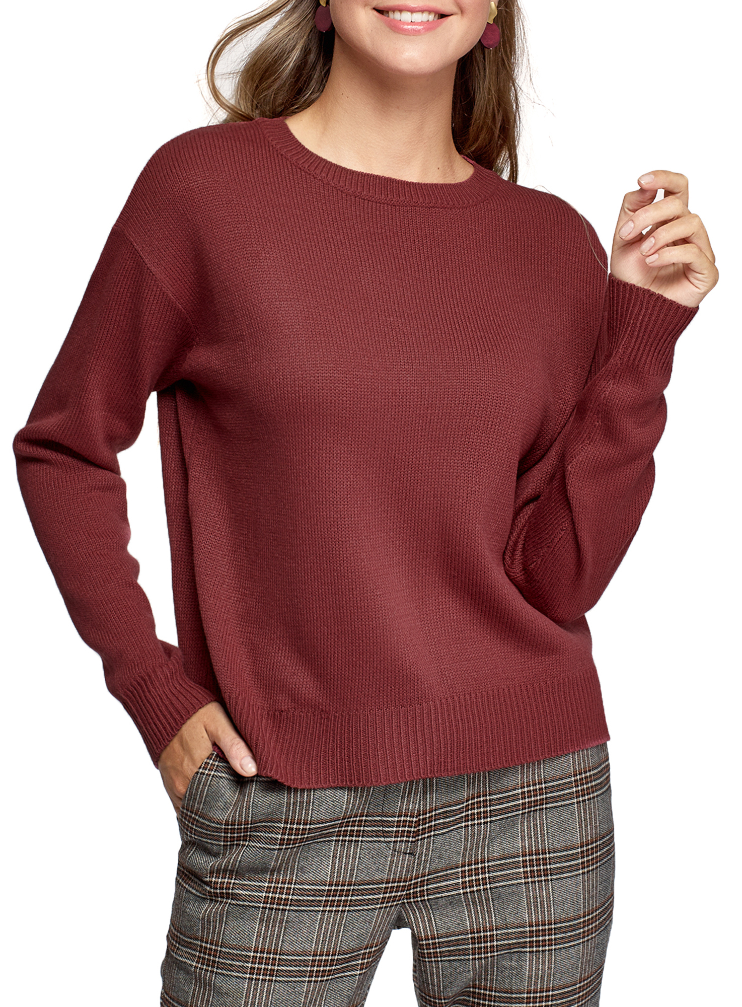 

Джемпер женский oodji 63807376 красный 2XL, 63807376