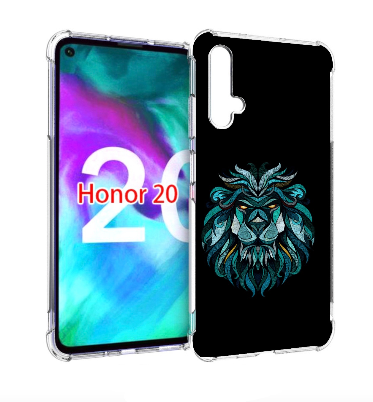 

Чехол бампер MyPads Лев-красивый-зеленый для Honor 20 Honor, Прозрачный, Tocco