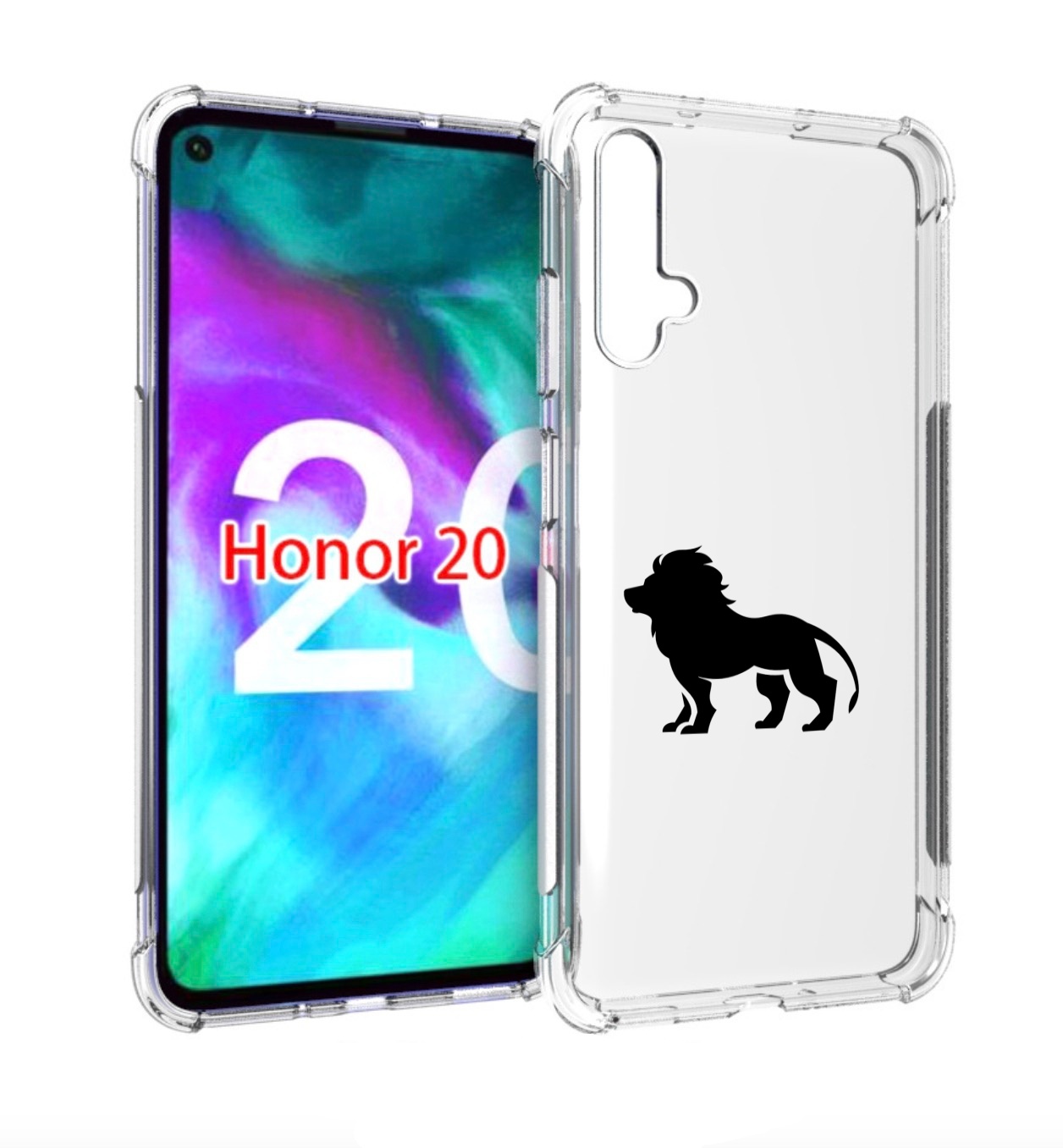 

Чехол бампер MyPads Лев для Honor 20, Прозрачный, Tocco