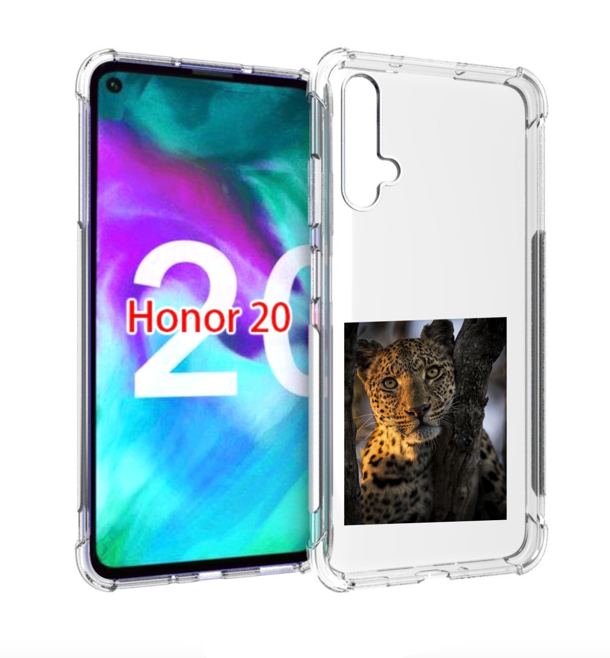 

Чехол бампер MyPads Леопард для Honor 20, Прозрачный, Tocco