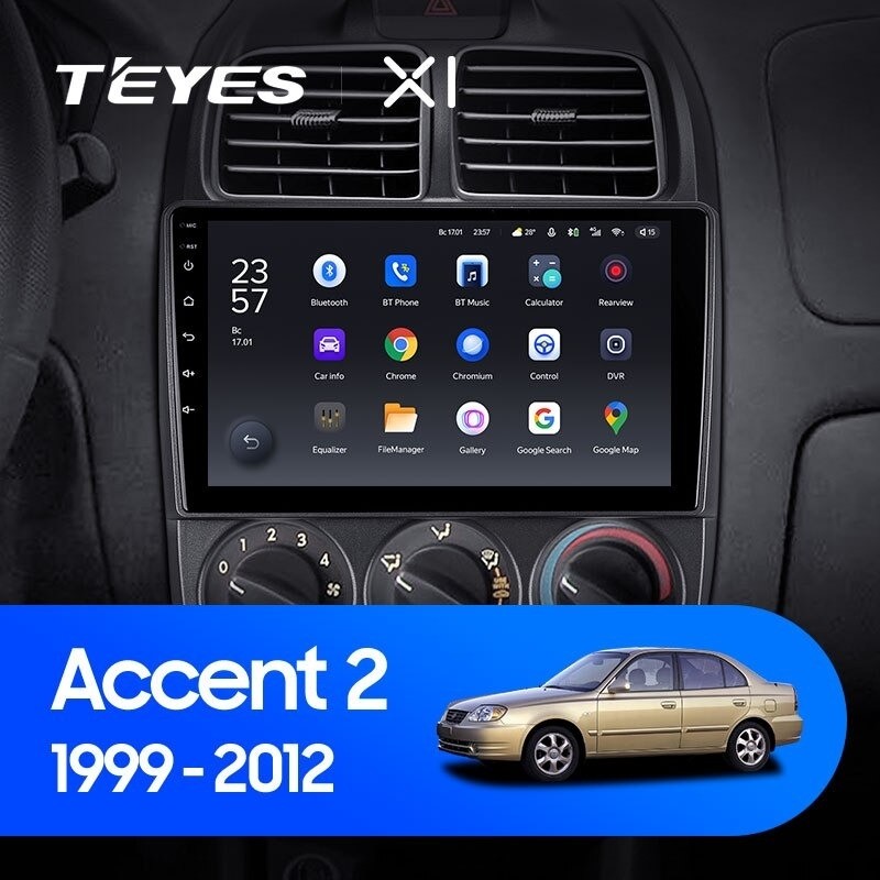 Штатная магнитола Teyes X1 4G 232 Hyundai Accent II LC2 1999-2012 2590000₽