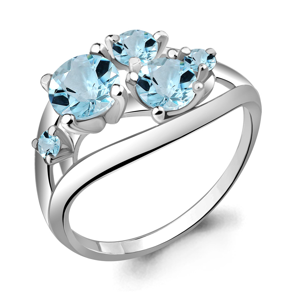 

Кольцо из серебра с топазом р., Aquamarine 6508802, 6508802_925_р