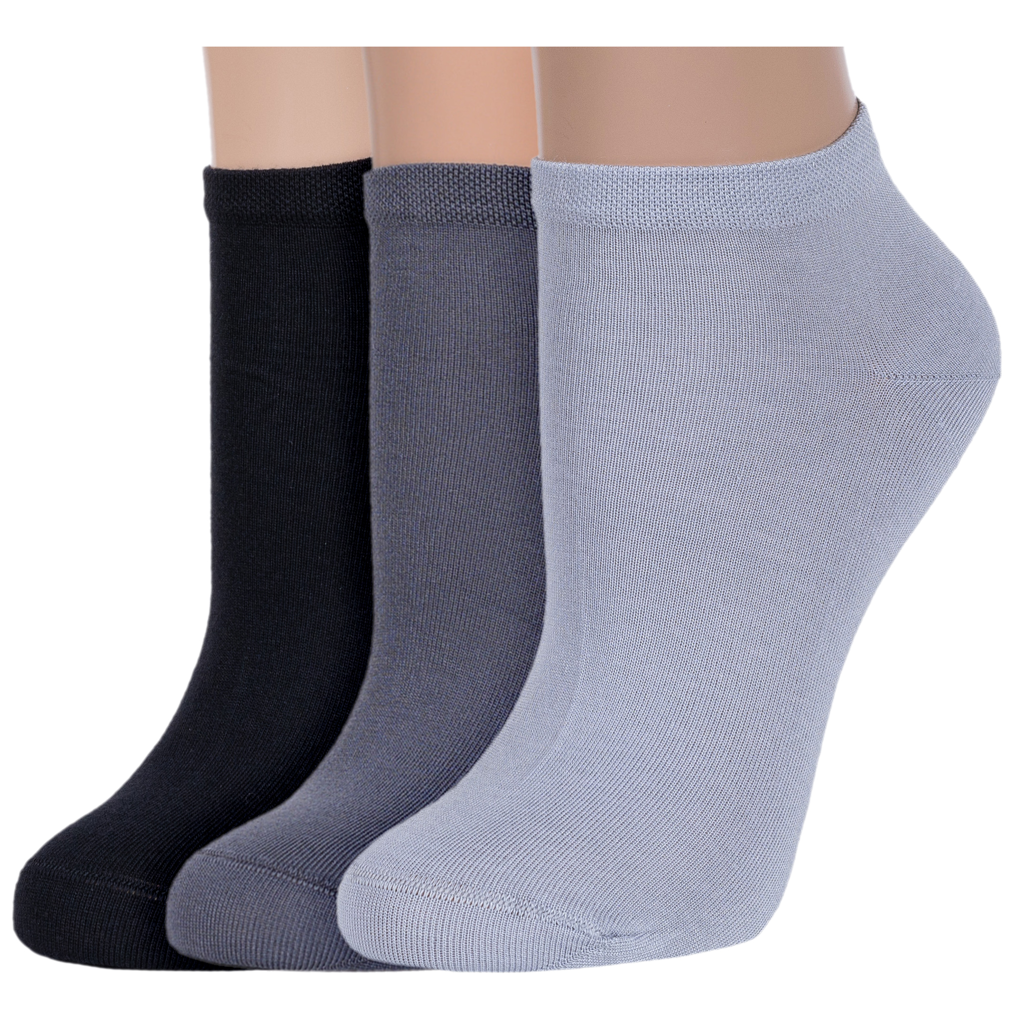 

Комплект носков женских Rusocks 3-Ж-1522 черных; серых 25, 3-Ж-1522