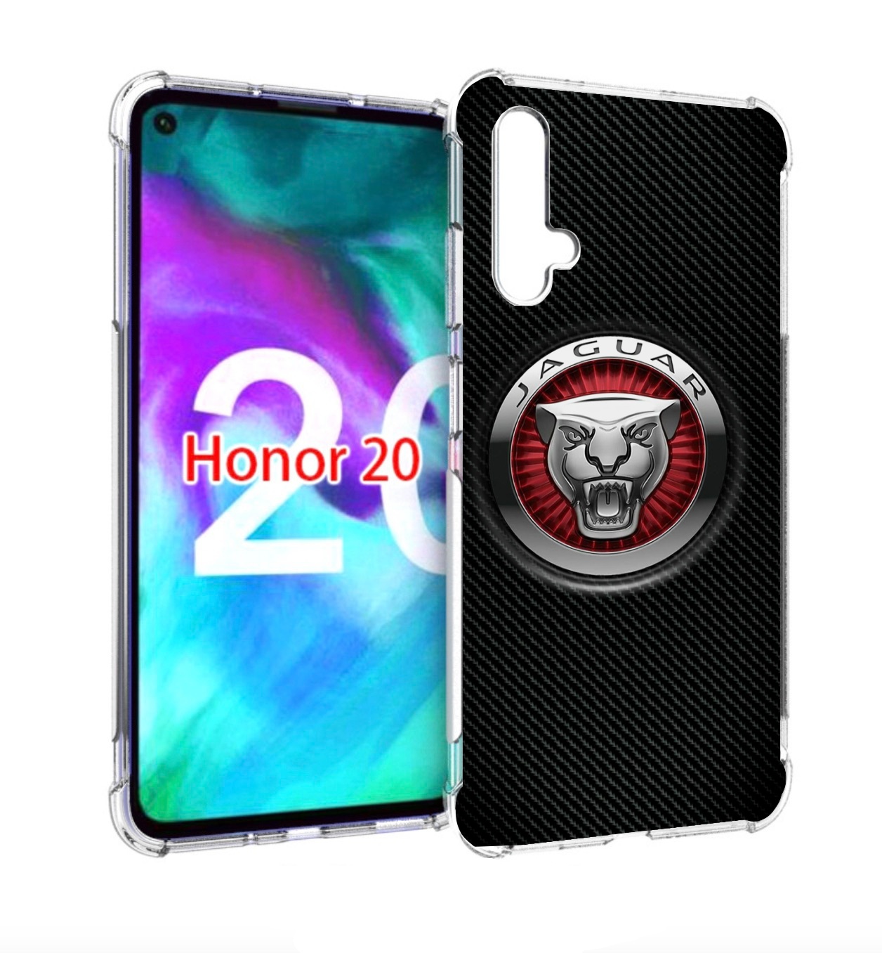

Чехол бампер MyPads Лого-ягуар для Honor 20, Прозрачный, Tocco