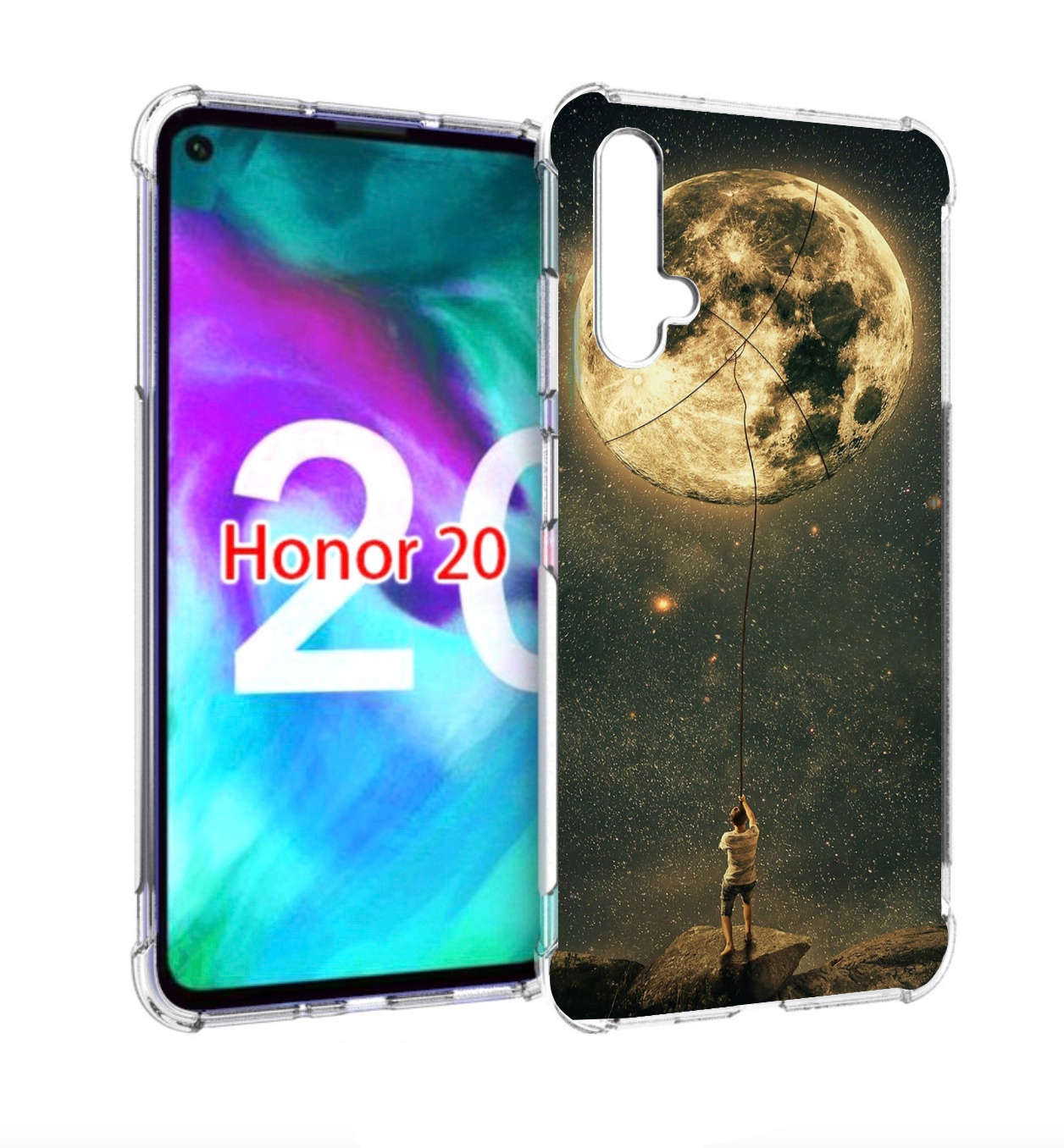 

Чехол бампер MyPads Луна-светит для Honor 20, Прозрачный, Tocco