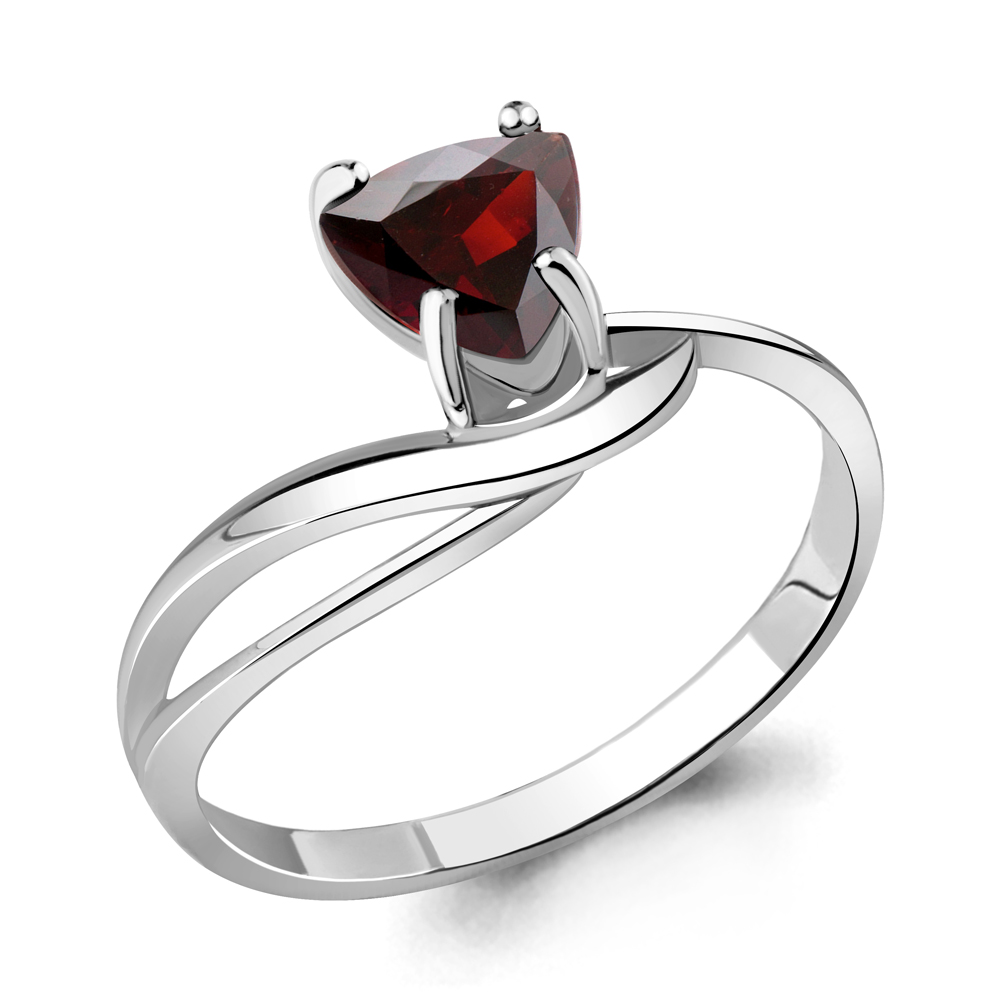 

Кольцо из серебра с гранатом р., Aquamarine 6532803, 6532803_925_р