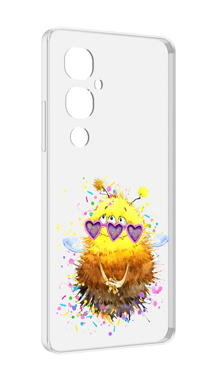 

Чехол MyPads Пушитый шмель для Tecno Pova 4 Pro, Прозрачный, Tocco