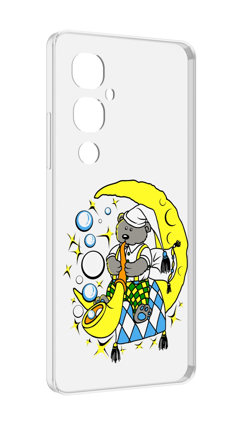 

Чехол MyPads Сырная луна для Tecno Pova 4 Pro, Прозрачный, Tocco
