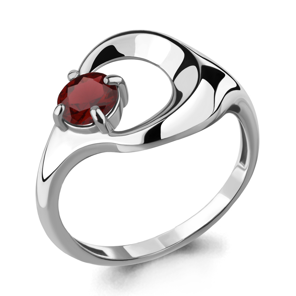 

Кольцо из серебра с гранатом р., Aquamarine 6552203, 6552203_925_р