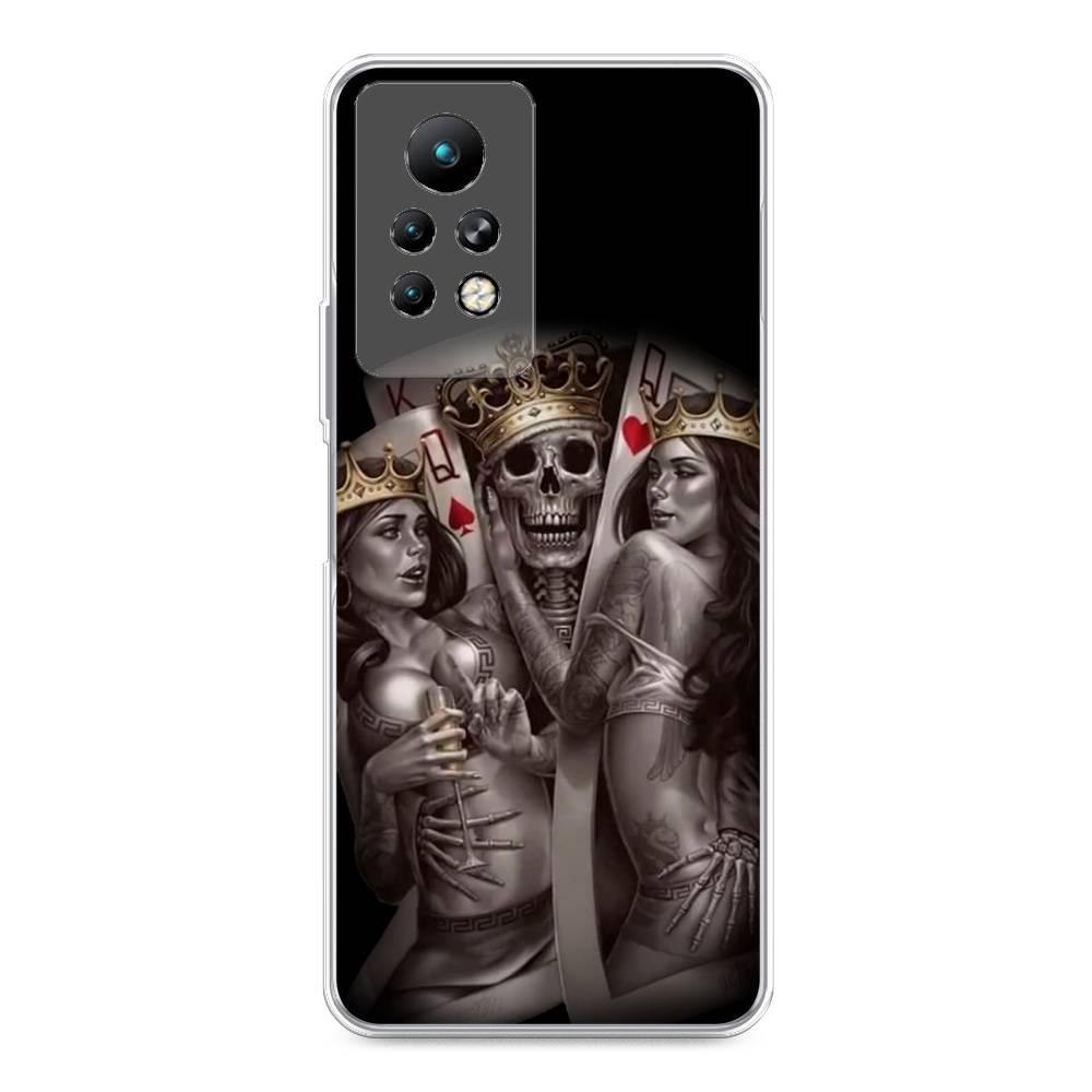 

Чехол для Infinix Note 11 Pro "Карты король и королевы", Серый;желтый, 3100550-6