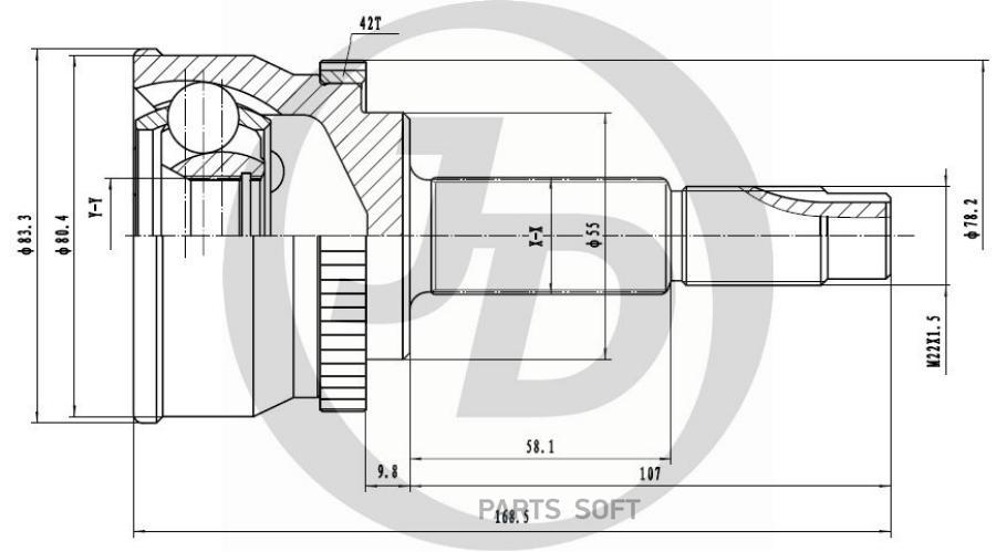 

Шрус Внешний Abs Ni062a42 Just Drive арт. JCT0034A