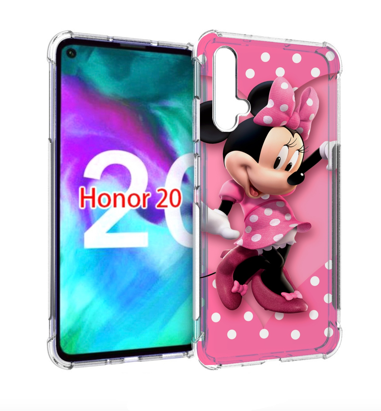 

Чехол бампер MyPads Минни-Маус-в-сердце женский для Honor, Прозрачный, Tocco