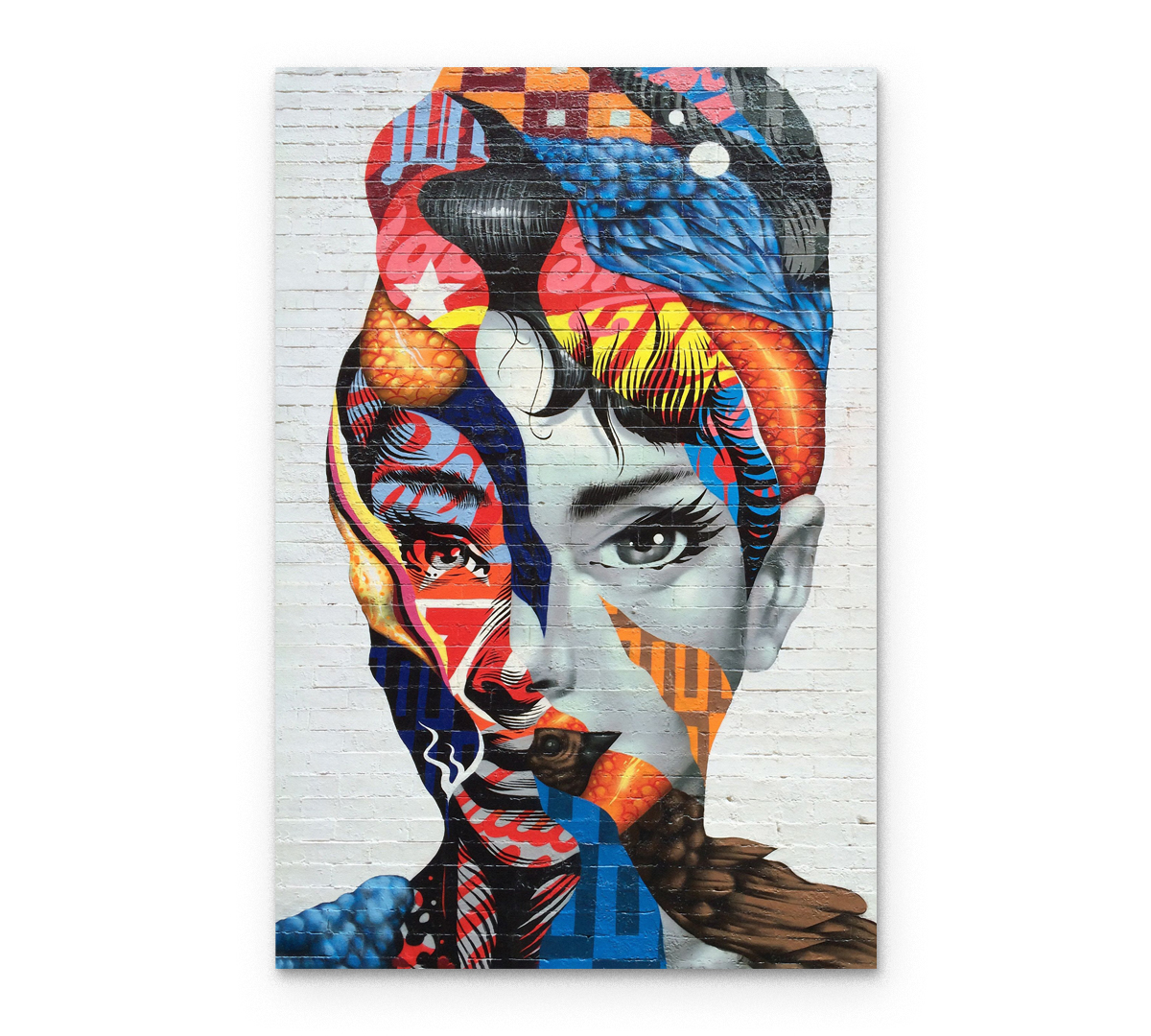 

Картина интерьерная на холсте Poly Print Art Одри Хепберн Граффити 40х60 см.
