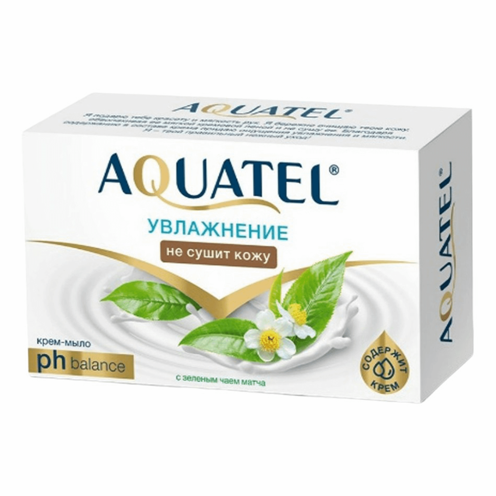 Крем-мыло туалетное Aquatel зеленый чай матча 90 г