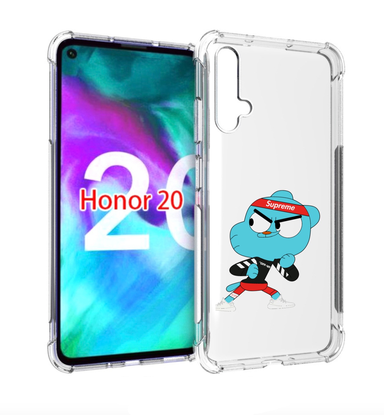 

Чехол бампер MyPads Модный-Гамбол для Honor 20, Прозрачный, Tocco