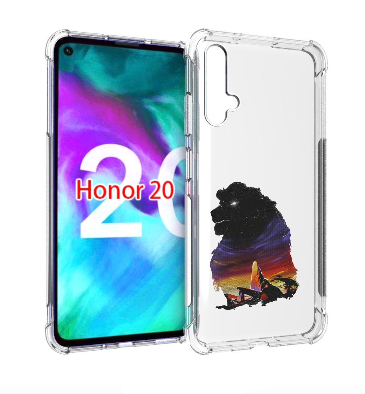 

Чехол бампер MyPads Муфаса для Honor 20, Прозрачный, Tocco