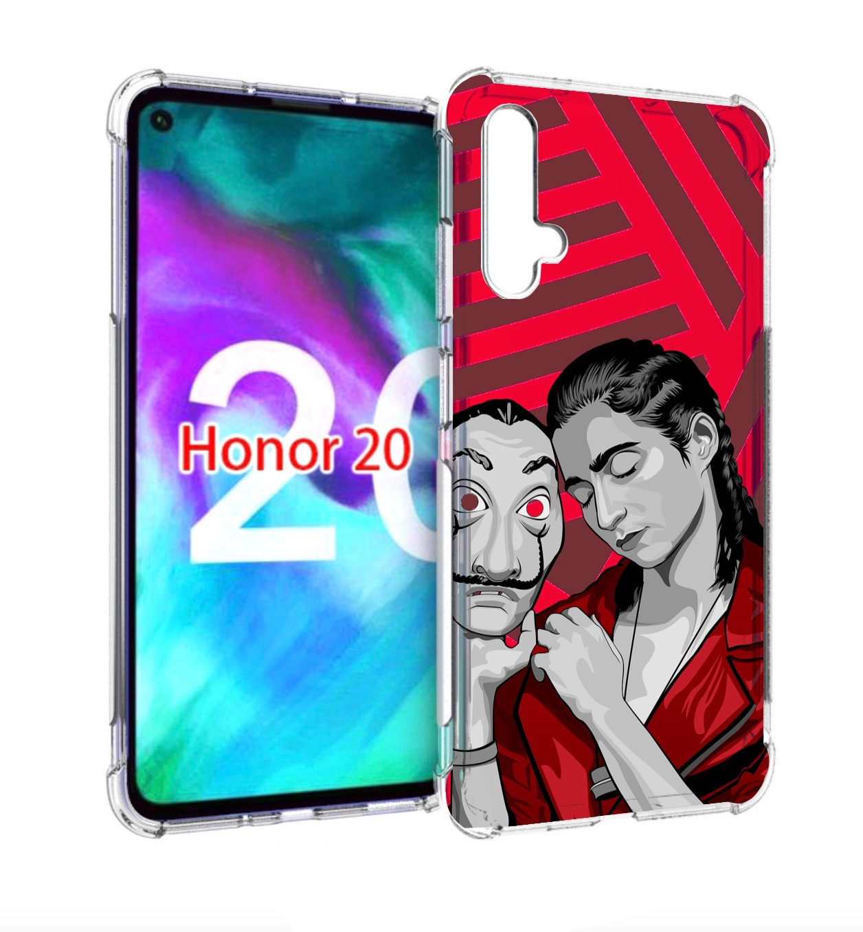 

Чехол бампер MyPads Найроби-бумажного-дома для Honor 20, Прозрачный, Tocco