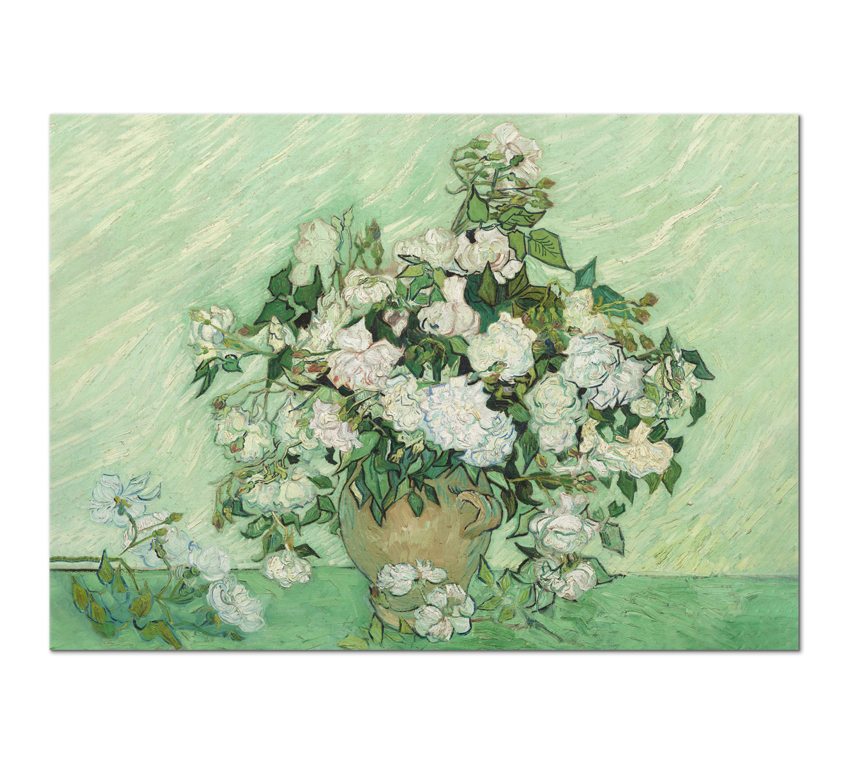

Картина интерьерная на холсте Poly Print Art Розы репродукция Ван Гог 70х50 см.