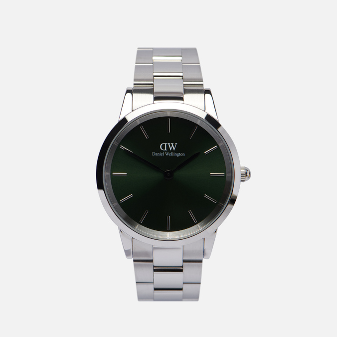фото Наручные часы мужские daniel wellington iconic link emerald dw00100427_серебряный