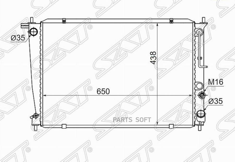 

SAT Радиатор HYUNDAI H1/H200/STAREX 2.4/2.5TD/2.6D 97-07
