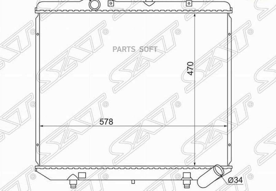 

SAT Радиатор SSANG YONG ISTANA//MERCEDES MB140 95-