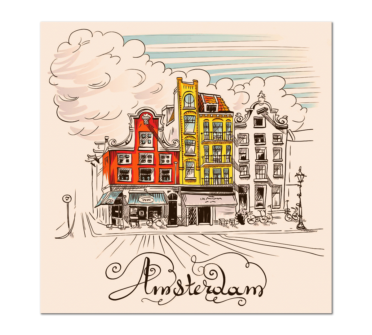 

Картина интерьерная на холсте Poly Print Art Амстердам 40х40 см.