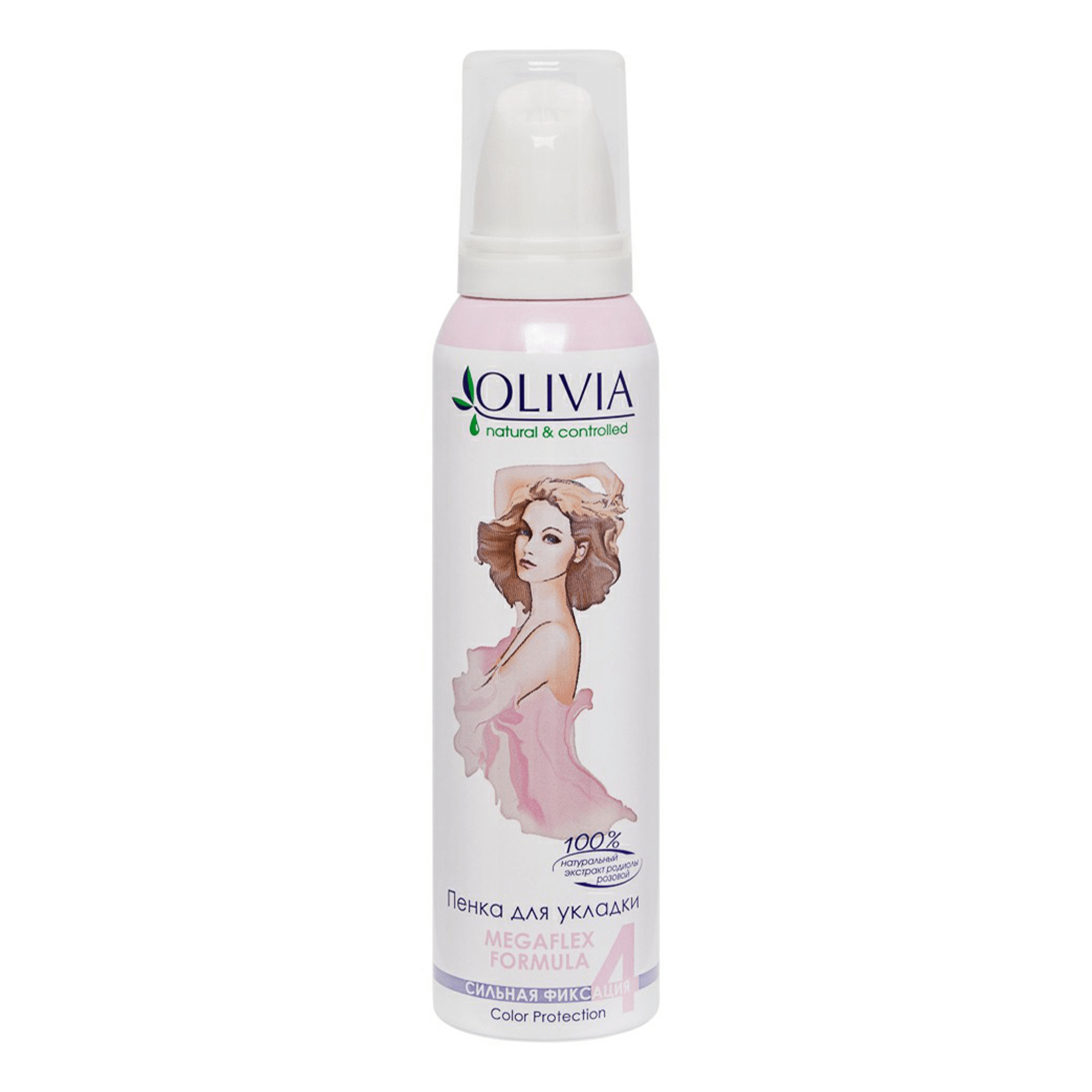 Пенка Olivia с экстрактом родиолы розовой для укладки волос сильной фиксации 150 мл