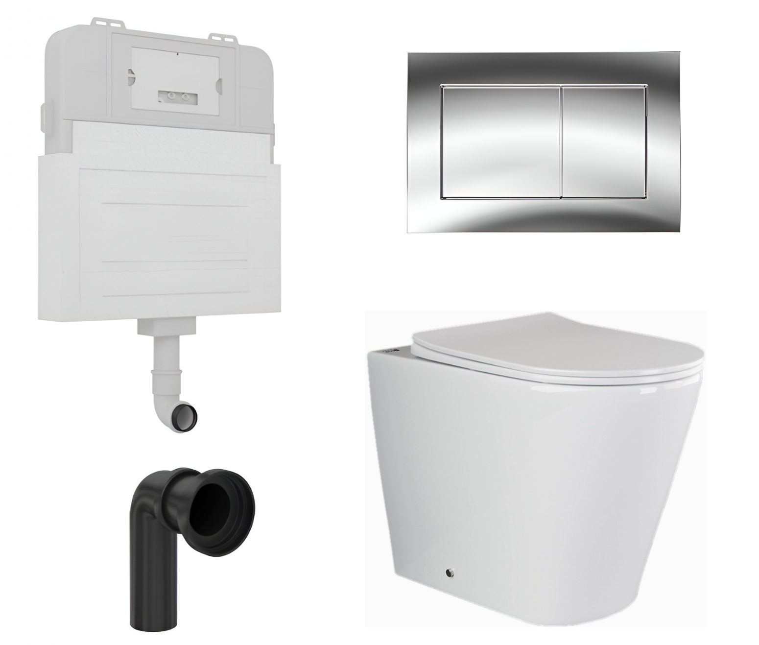 

Комплект: смывной бачок Enio Tecnico + унитаз Highlight с кнопкой хром, 535842