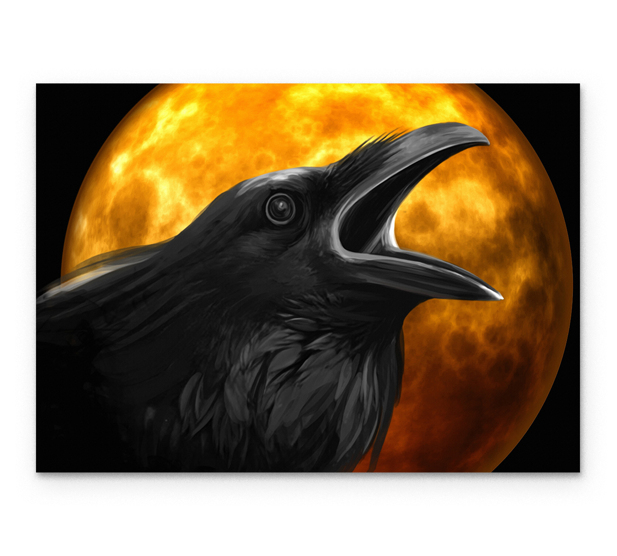 

Картина интерьерная на холсте Poly Print Art Черный ворон 50х70 см.