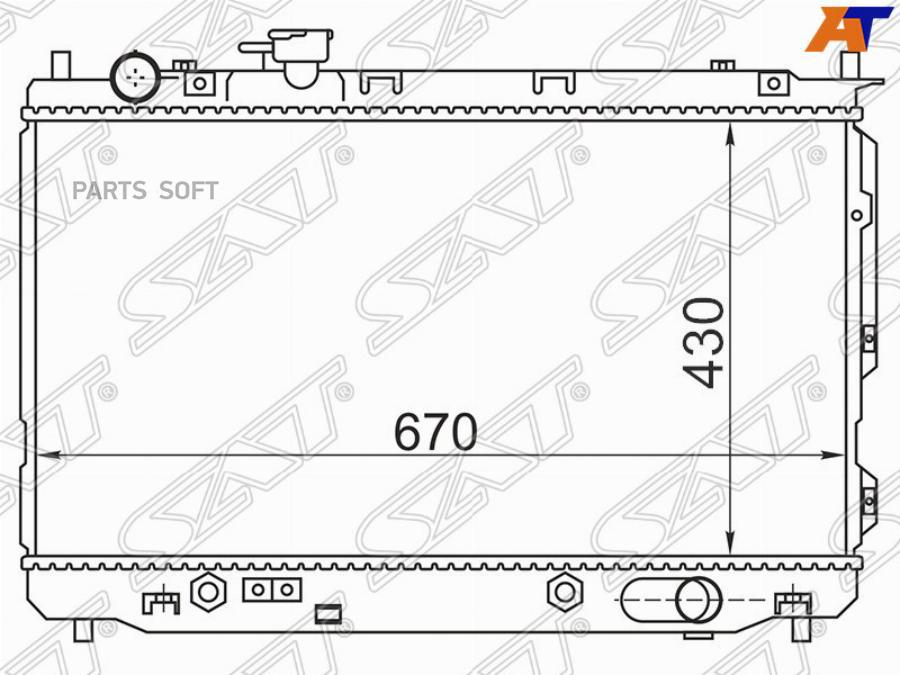 SAT Радиатор KIA CARENS 1.6/1.8 02-06