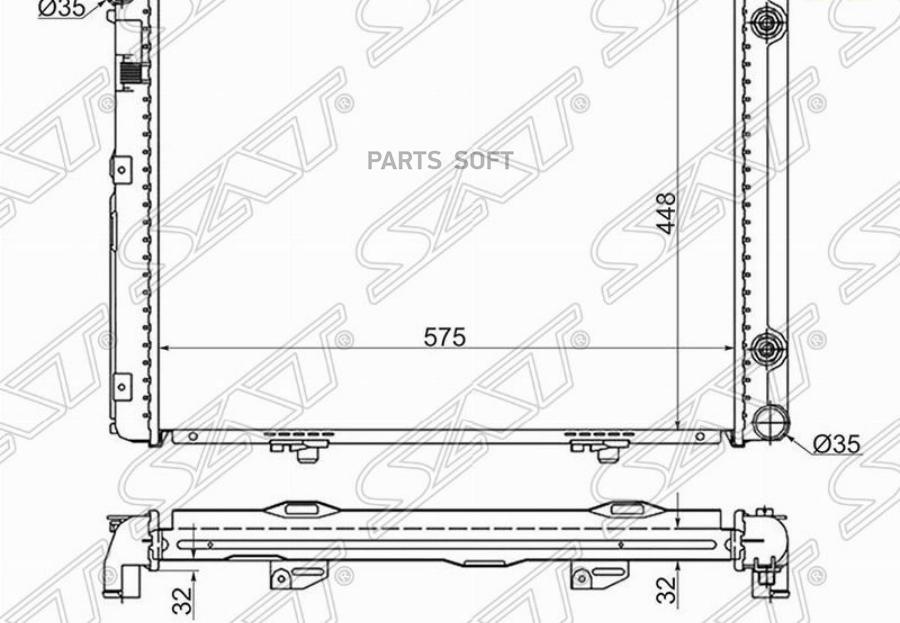 

SAT Радиатор MERCEDES C-CLASS W201 2.3 82-93