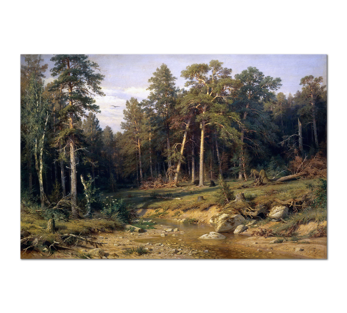 

Картина интерьерная на холсте Poly Print Art Шишкин И. И. Сосновый бор 60х90 см.