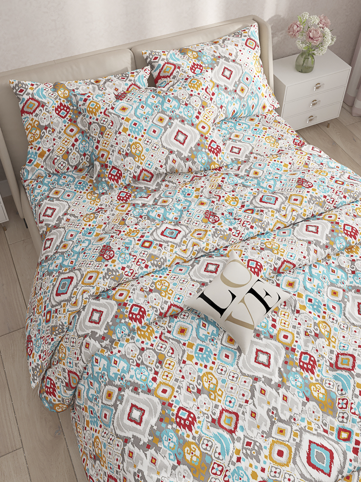 

Пододеяльник Сказка "Восточная фантазия" 2-спальный 175х215 см, "Восточная фантазия"