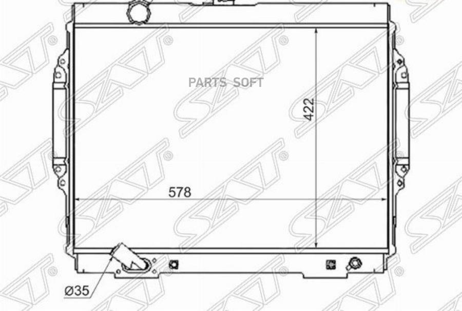 

SAT Радиатор MITSUBISHI PAJERO 6G72 V6 3.0 91-99 AT