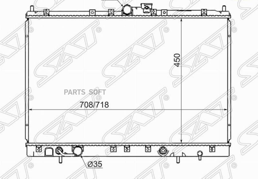 

SAT Радиатор MITSUBISHI RVR/CHARIOT GRANDIS 99-03