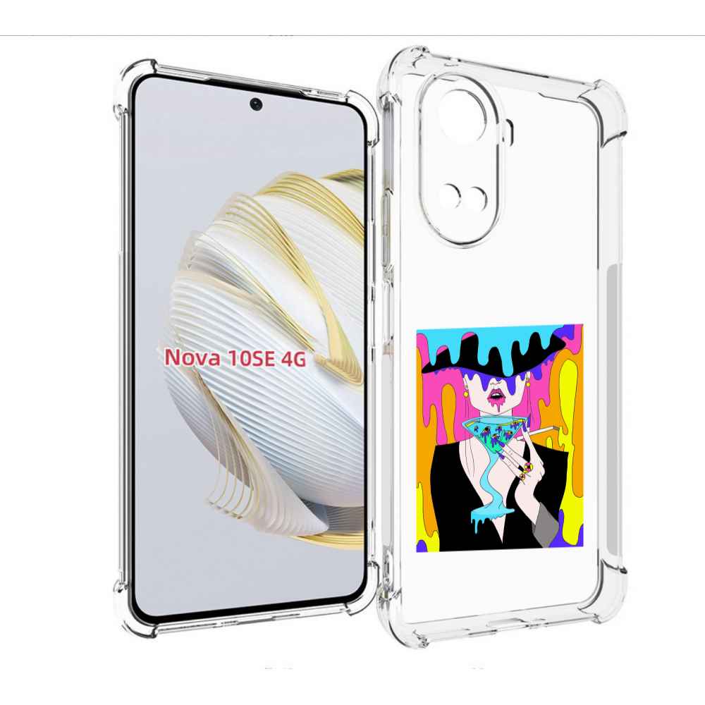 

Чехол MyPads плавленая девушка акварель женский для Huawei Nova 10 SE, Прозрачный, Tocco