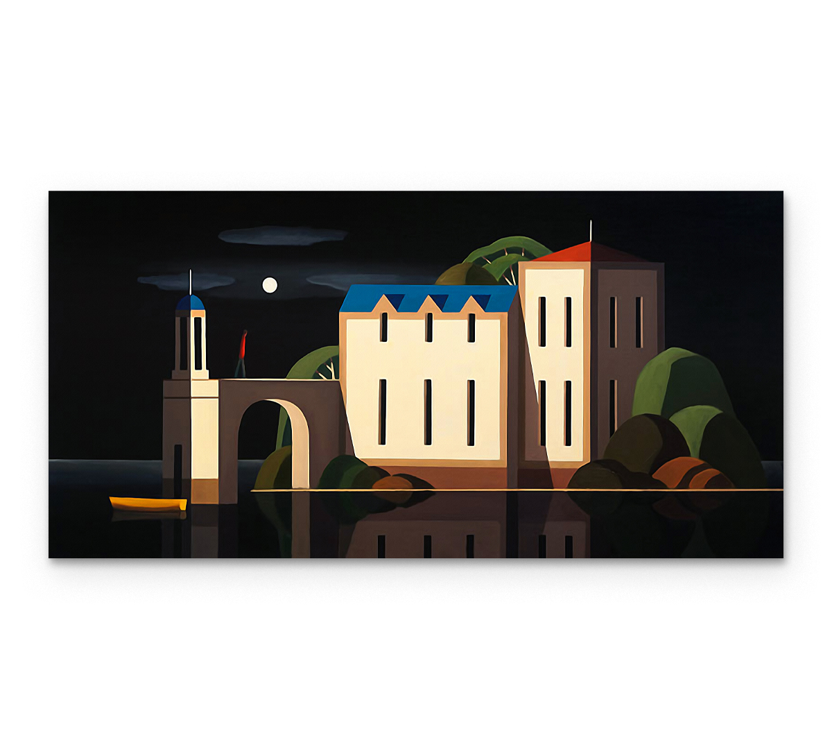 

Картина интерьерная на холсте Poly Print Art Бумажные домики 1 60х30 см