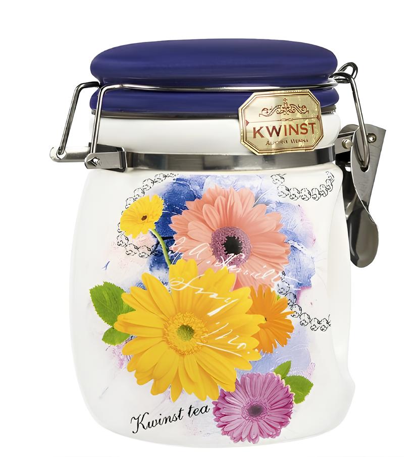 Чай KWINST черный листовой цейлонский Цветочный кувшинн фиолетовый, 100 г