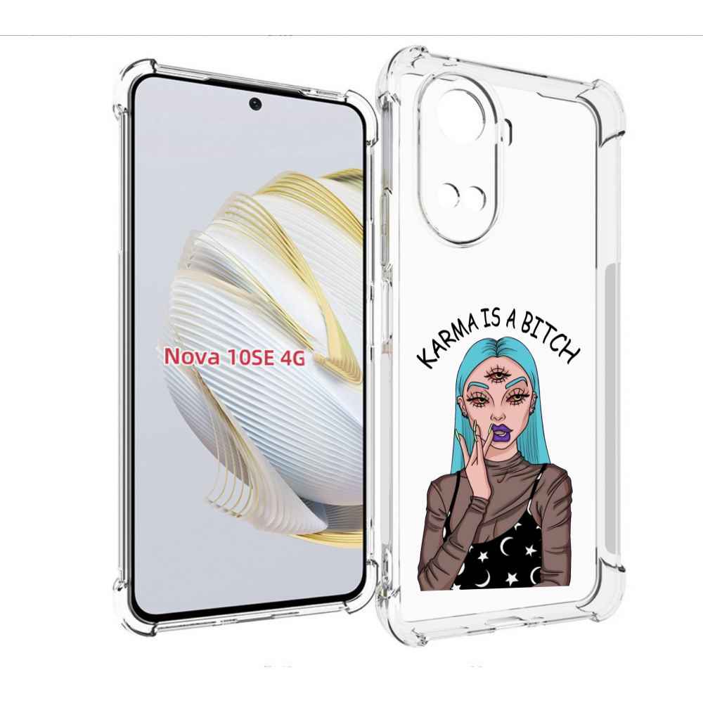 

Чехол MyPads плохая-карма женский для Huawei Nova 10 SE, Прозрачный, Tocco